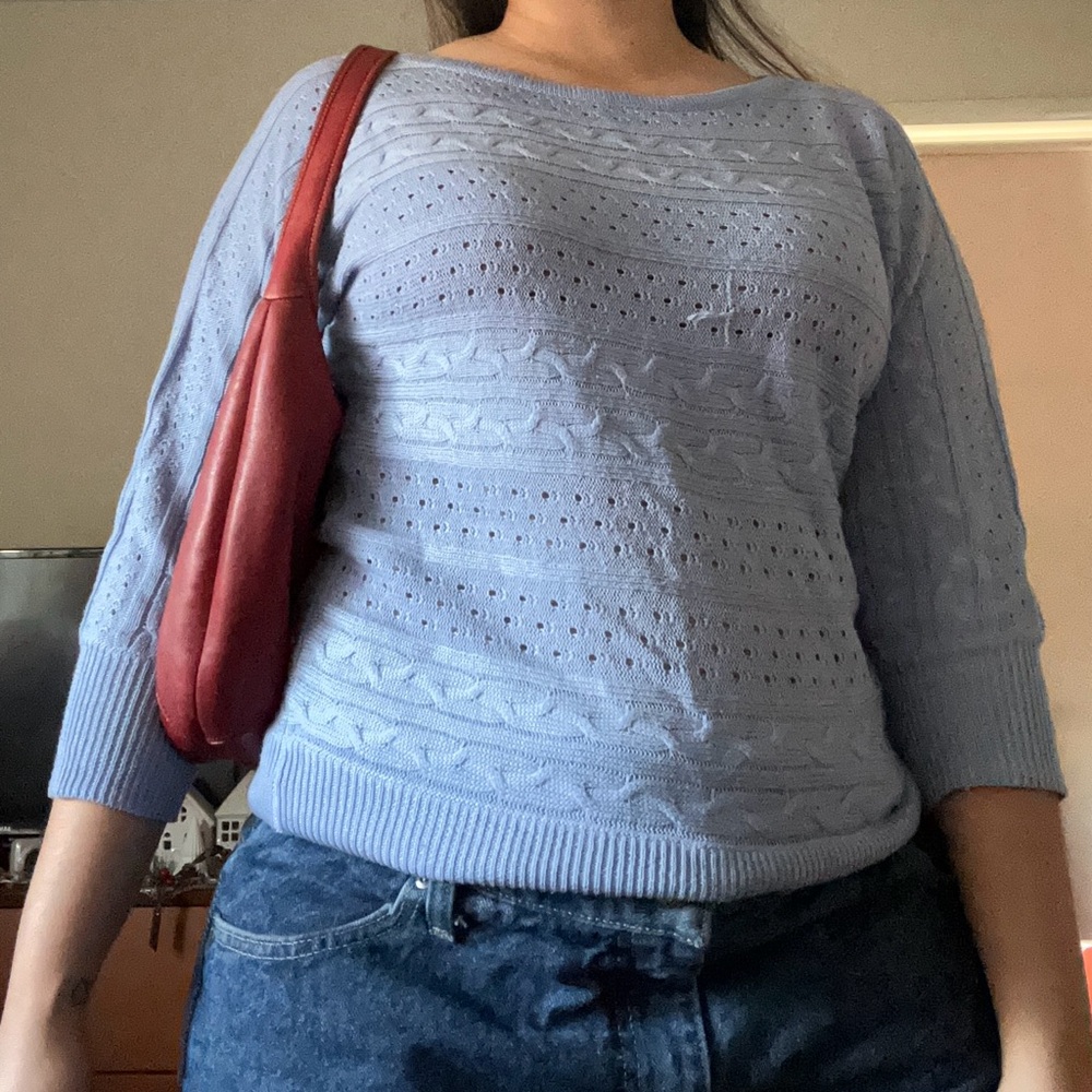 New York & Company: knitted blue top
